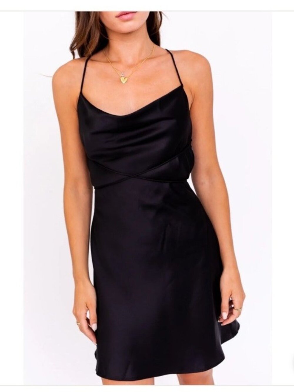 Women’s Le Lis Black Slip Dress Size Small NWT